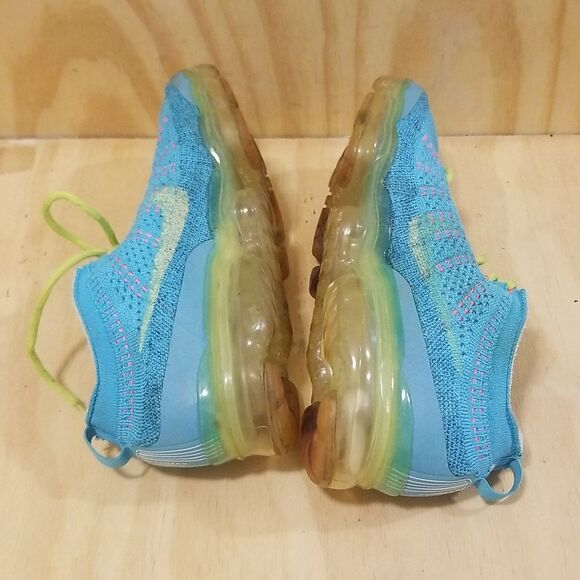 NIke Air Vapormax 2023 FK Baltic Blue/Citron Yellow Mens 9 1/2 , Wmn's 11 - Picture 7 of 9